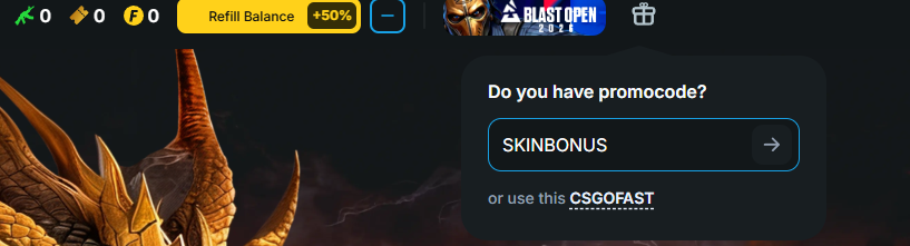 Add bonus code